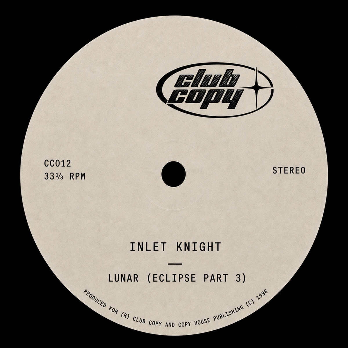 Lunar (Eclipse Part 3) — Club Copy CC012 label artwork