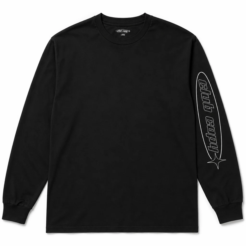 Long sleeve with oval mark down one sleeve