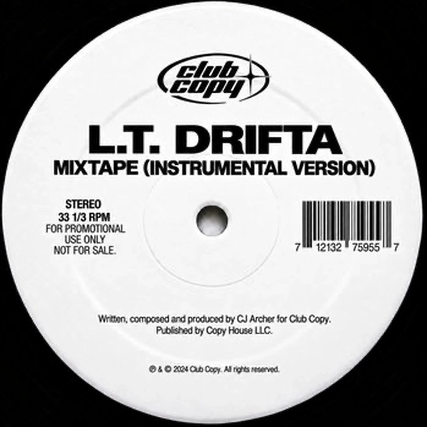 Club Copy white-label artwork — mixtape (instrumental version)