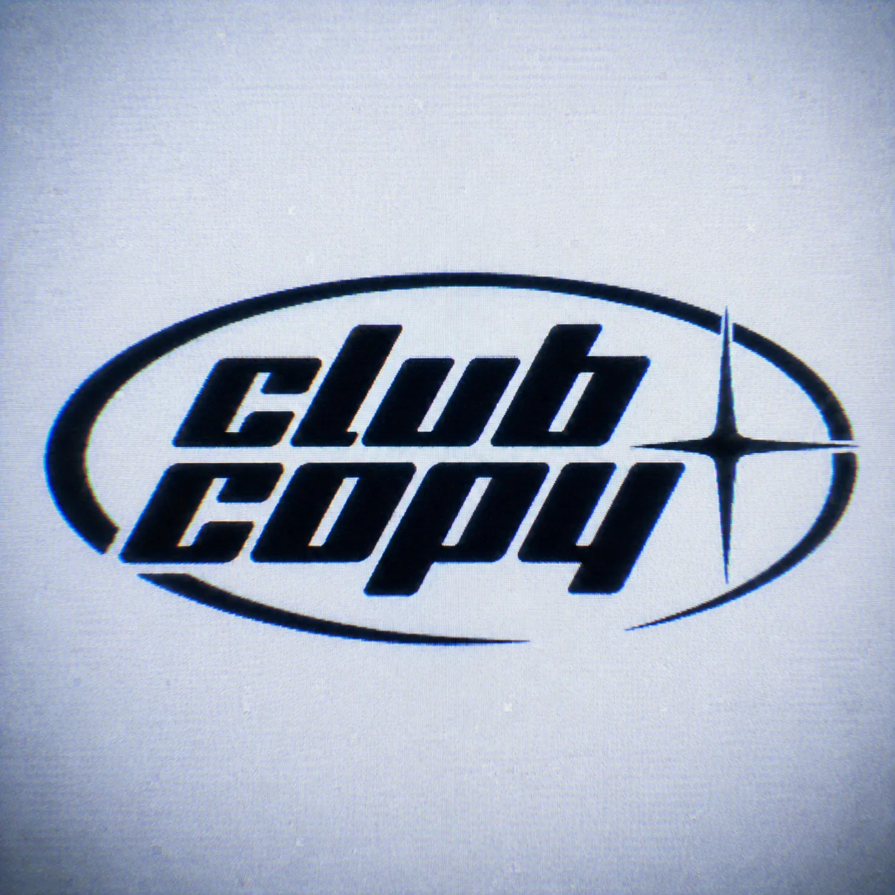 Club Copy oval logo with star on textured gray