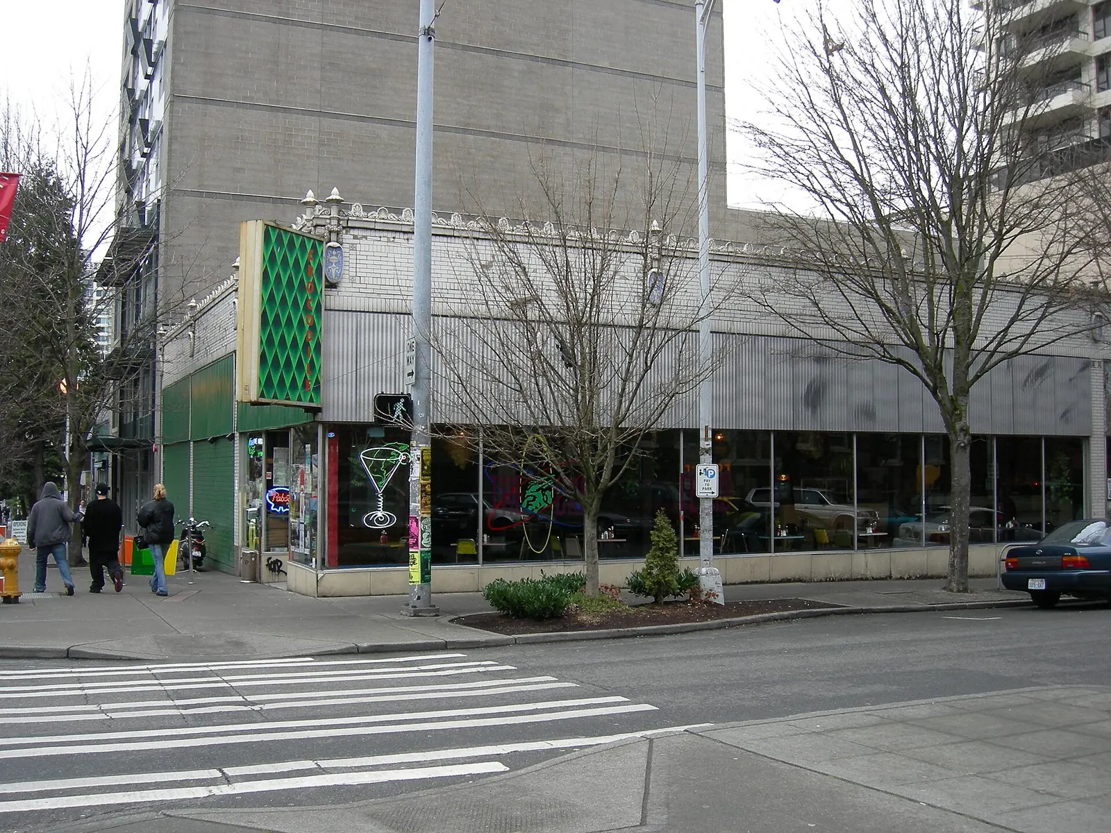 The Crocodile Cafe on Second Avenue in Belltown, Seattle, seen from the street.